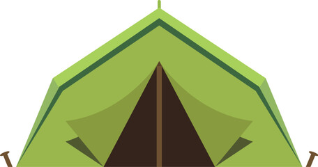 Green tent flat design © MITstudio