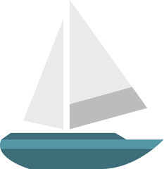 Flat design sailboat
