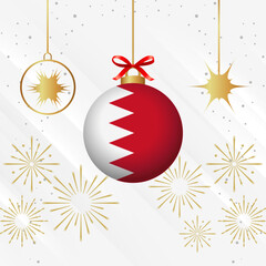 Christmas Ball Ornaments Bahrain Flag Celebration