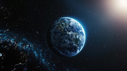 Obraz premium Close up of planet earth globe in space background.. 