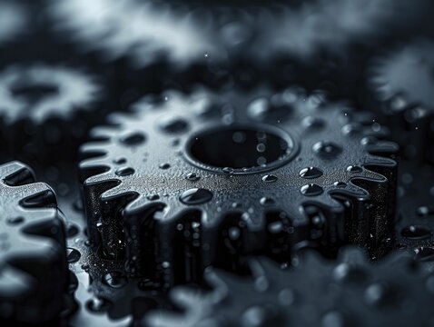The ethereal hum of automation lurked in the shadows, its abstract gears whispering secrets in the darkness.