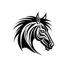 vintage horse logo illustration
