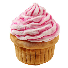 Cupcake Plush, transparent background, isolated image, generative AI