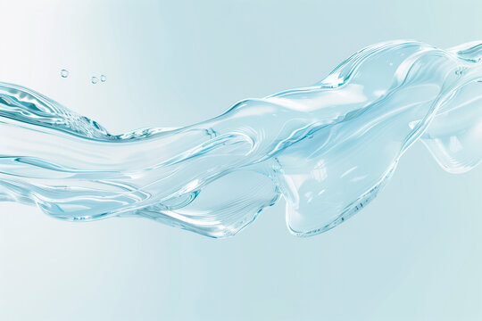 流れる水のイメージ、3D CG