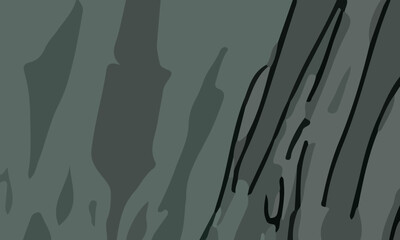 Aesthetic abstract composition with much unique combination of shapes and green colors