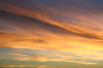 sunset in the sky