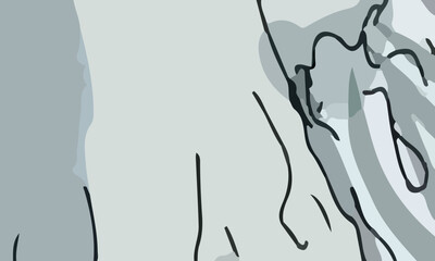 Aesthetic abstract composition with much unique combination of shapes and gray colors