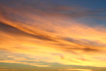 sunset in the sky