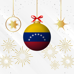 Christmas Ball Ornaments Venezuela Flag Celebration