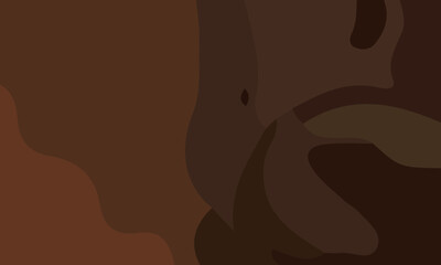 Aesthetic abstract composition with much unique combination of shapes and brown colors