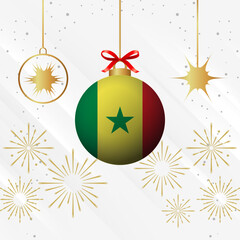 Christmas Ball Ornaments Senegal Flag Celebration