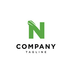 Letter N Tennis Ball Logo icon vector template eps