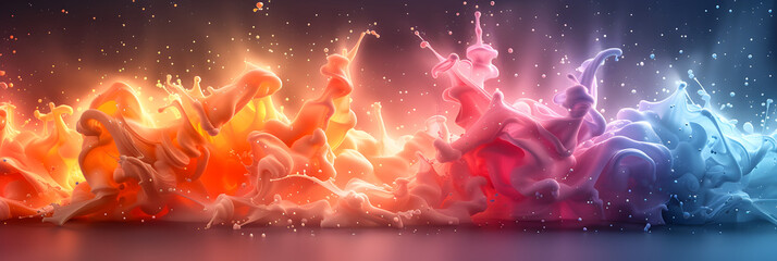  colorful liquid ink splash, creating an abstract and vibrant background,
 Abstract 3D background abstract background wave  