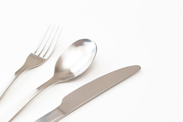 白背景にカトラリー