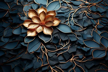 Sierkussen Elegance in Geometry Intricate Pattern Wallpaper © Pixel Alchemy