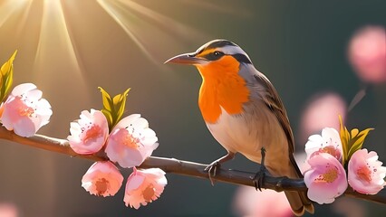 bird on a flower