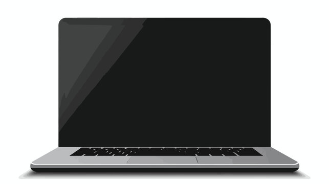 The laptop icon isolated on white background 