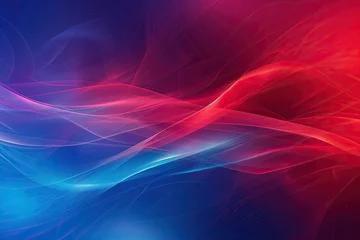 Deurstickers Fractale golven Abstract vector gradient blend background with red and blue colors