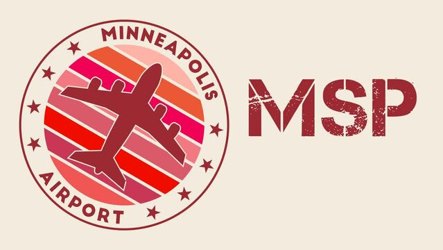 Minneapolis-St Paul Airport intro video. Minneapolis airport information animation. Appealing 4k video.