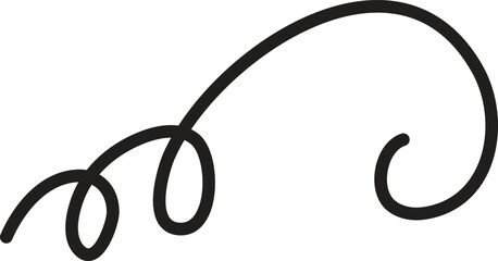 Various Hand Drawn Ornaments Hand drawn swirling lines and ornamental curls. Abstract calligraphic doodled dividers