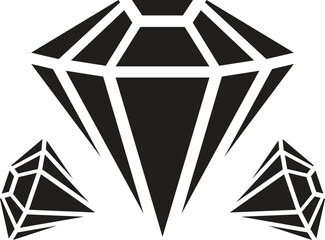 Abstract diamond collection icons. Vector logo design diamonds color. Cristal Shine Effect. Diamond Shapes gemstone