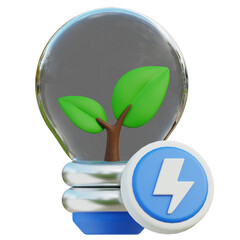 Eco energy 3d icon
