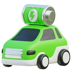 Electric car 3D icon