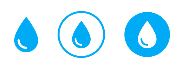 Water drop icon set