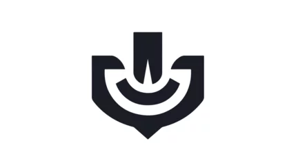 Foto op Aluminium Unique gamma symbol logo design isolated on white b © iclute