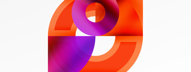 Circle geometric abstract vector background