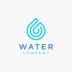 simple modern water drop logo icon vector template on white background
