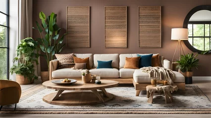 Papier Peint photo Style bohème Boho Style Living Room: Modern Interior Design Ideas & Decor
