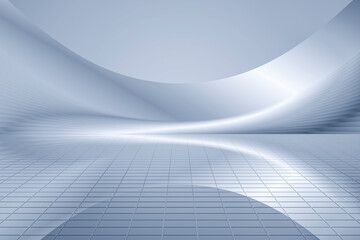 Silver gray science and technology curved lines abstract building square © hqrloveq