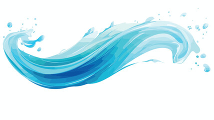 Water splash illustration. Aqua or liquid in motion