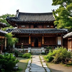 Traditional oriental house, elegant and stylish house