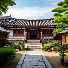 Traditional oriental house, elegant and stylish house