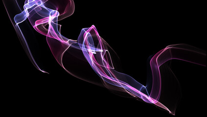 Luminous magic neon wave, abstract light effect illustration. Futuristic light effect . Stripes bright sparkling background.