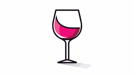 Wine glass outline Symbol. Vector illustration on i