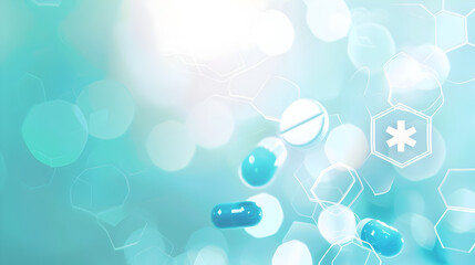 Background image for a healthcare and medical themed PPT, professional and high - tech appearance.