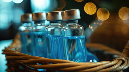 A basket of vaccines ready for distribution, symbolizing the global effort in immunization