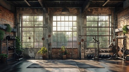 Industrial loft crossfit session