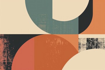 A minimalist geometric design earth tone color.