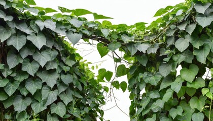 Green succulent leaves hanging vines ivy