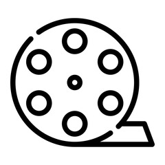 film reel line icon