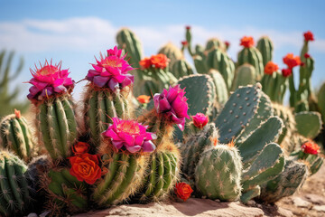 cactus desert on background