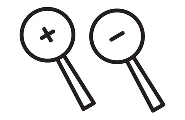 Magnifying glass simple icon collection. 11:11