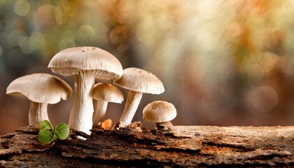 Closeup of a bunch of mushrooms - obrazy, fototapety, plakaty