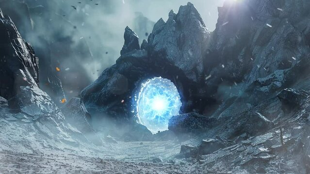 cinematic shot ancient alien entity appears amidst. seamless looping overlay 4k virtual video animation background