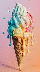 A Celebration of Flavorful Indulgence: Captivating Ice Cream Cone Imagery