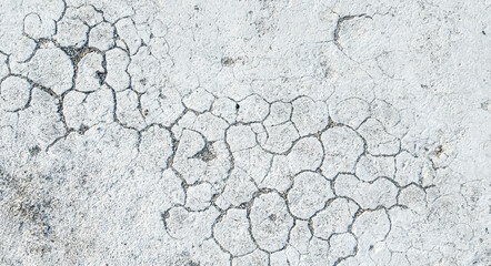 Textured background of concrete, or cracked white earth, suitable for concepts related to drought,...